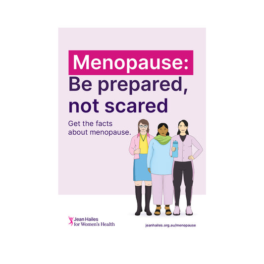 Menopause: be prepared not scared A3 poster - bundle of 5