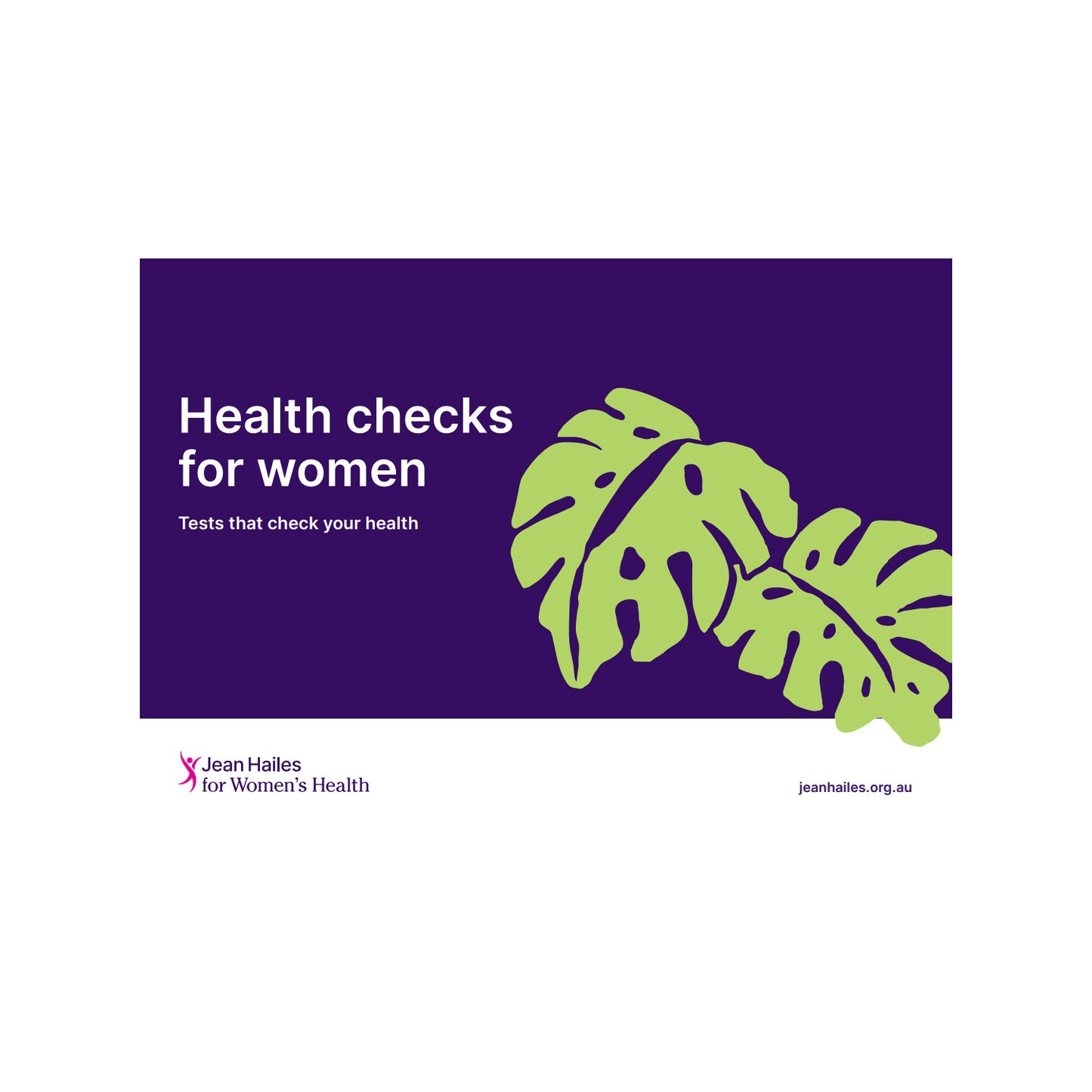 Health Checks for women - Flipbook (English)
